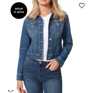 Jessica Simpson cropped Jean jacket